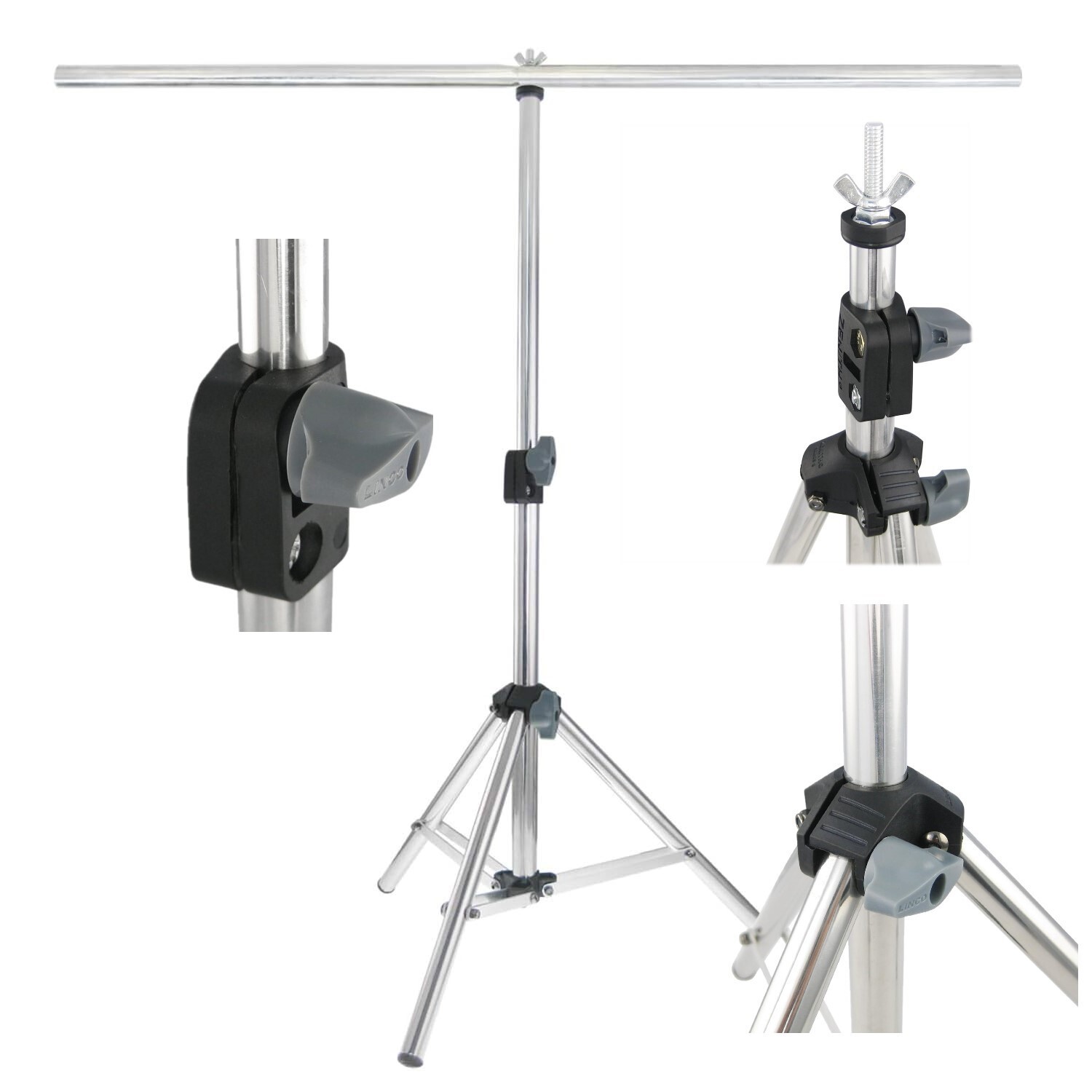 LINCO Table Top Photo Backdrop Support Stand 2.2×2.6ft Green/White/Black Screen
