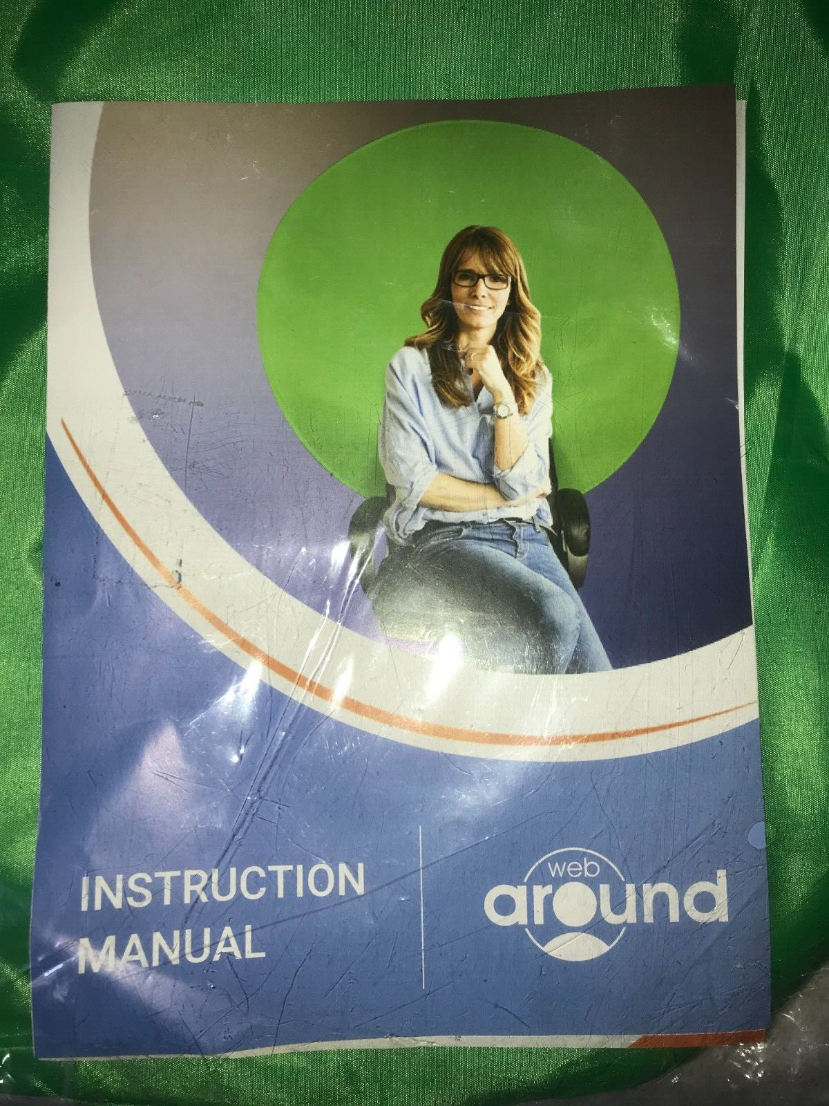 New WEB AROUND Circular Portable GREEN SCREEN Backdrop WEB CAM Privacy 56″ ROUND