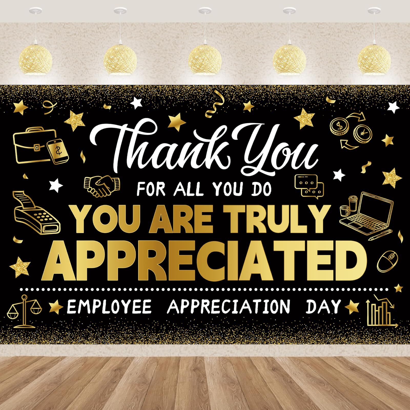 We Appreciate You Party Decoration Employee Appreciation Day Backdrop Decorat…