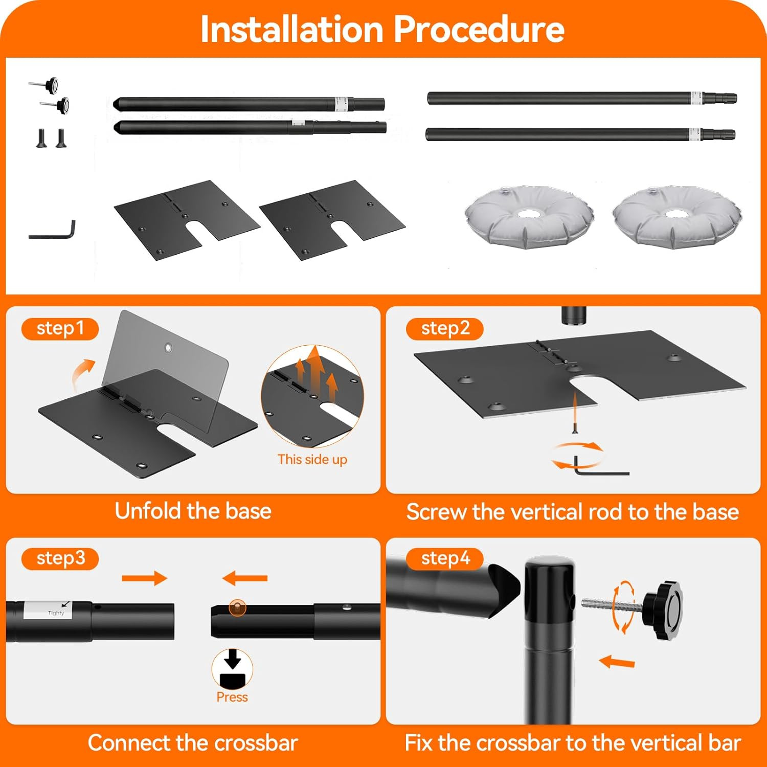 Pipe and Drape Backdrop Stand Kit 7X10Ft, Heavy Duty Back Drop Adjustable Stand