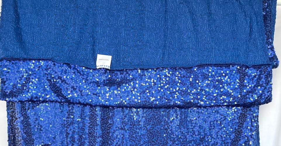 Blue Sequin Backdrop *NEW* 2 Blue Sparkly Panels 9’10” x 1’9″ Each