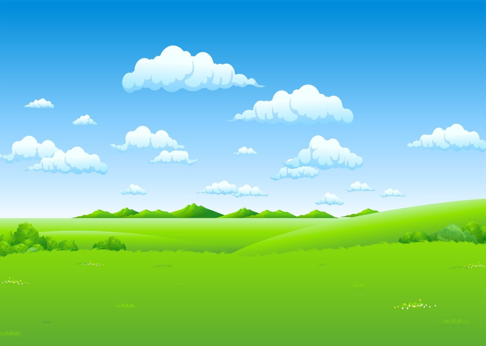 Loccor 20x10ft Fabric Spring Grassland Backdrop Cartoon 20x10FT, N1-a50864
