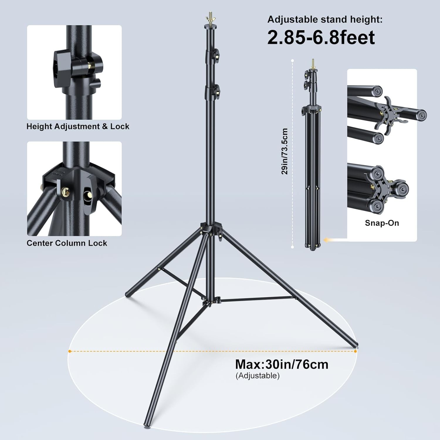 LINCO Lincostore Backdrop Stand for Parties Kit 10×7 ft Adjustable Back Drop Pho