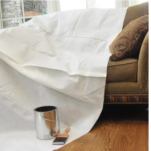 Double Guard 10 Ft. X 4 Ft. White Non-Woven Dropcloth