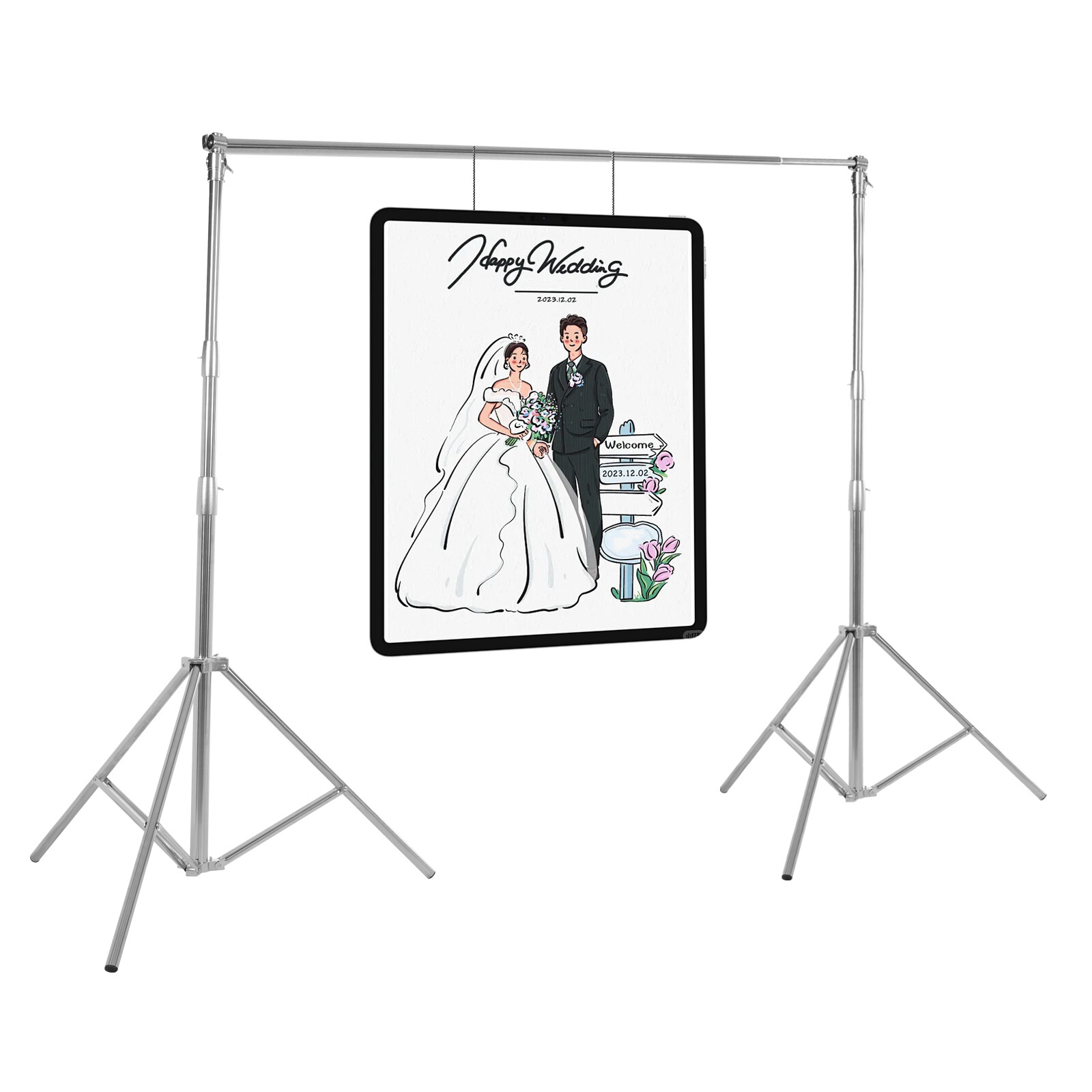 Adjustable Length Photo Video Studio Backdrop Background Support Stand With Bag