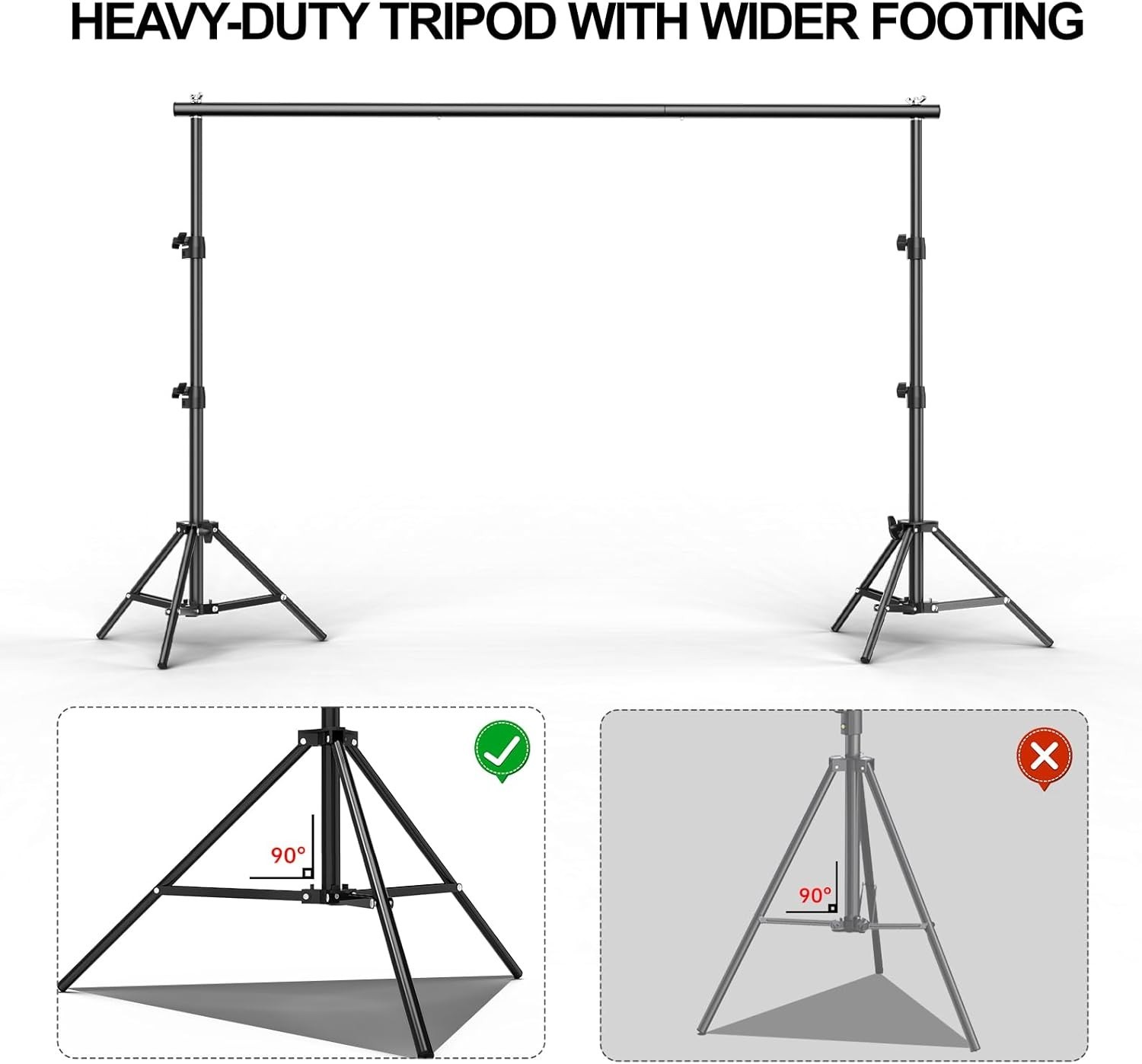 Telescoping 6.5×6.5 FT Photo Background Stand – Multi-Purpose Support for Events