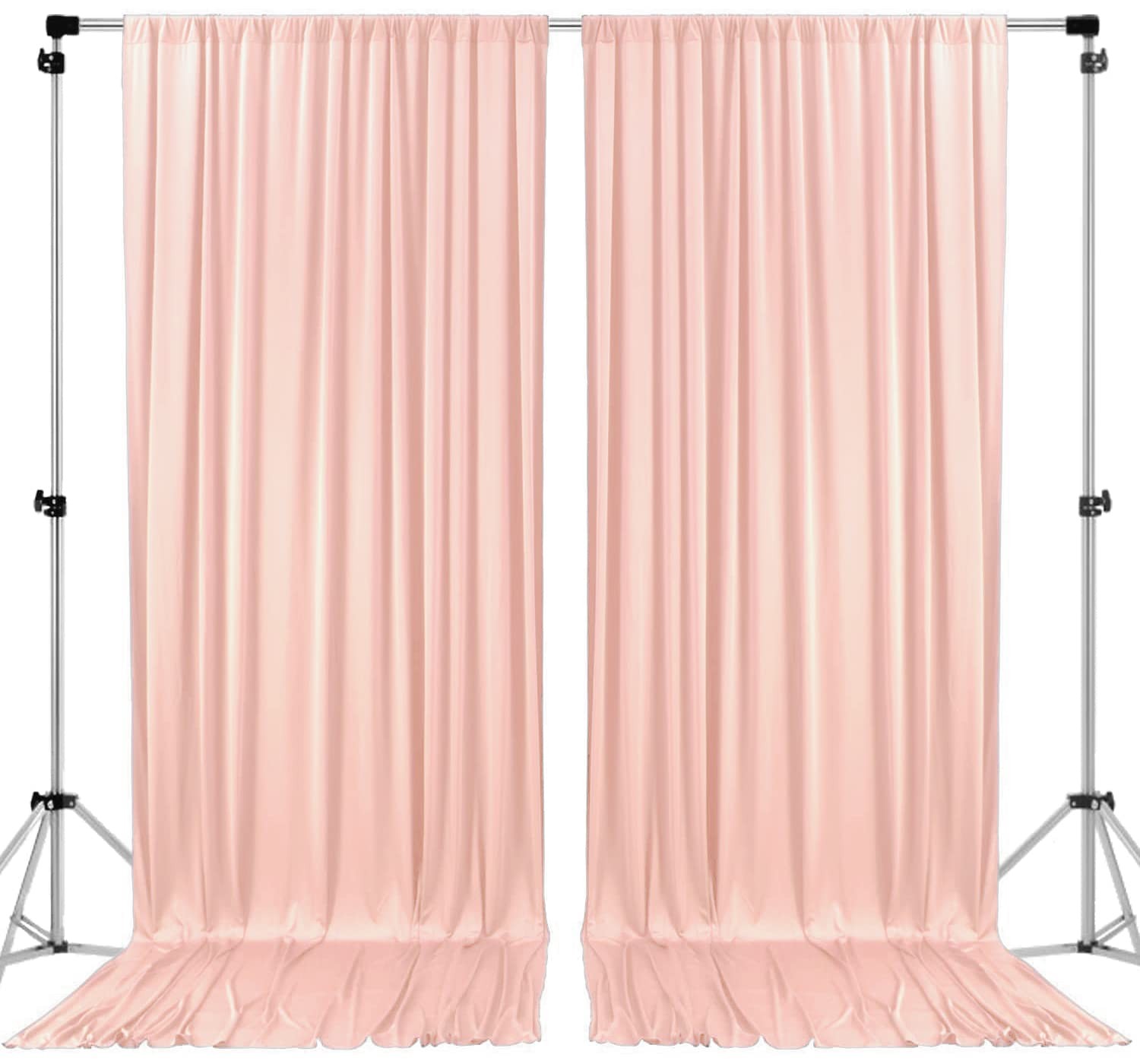 AK TRADING CO. 10 feet Wide x 12 feet Long IFR Polyester Backdrop Drapes Curt…