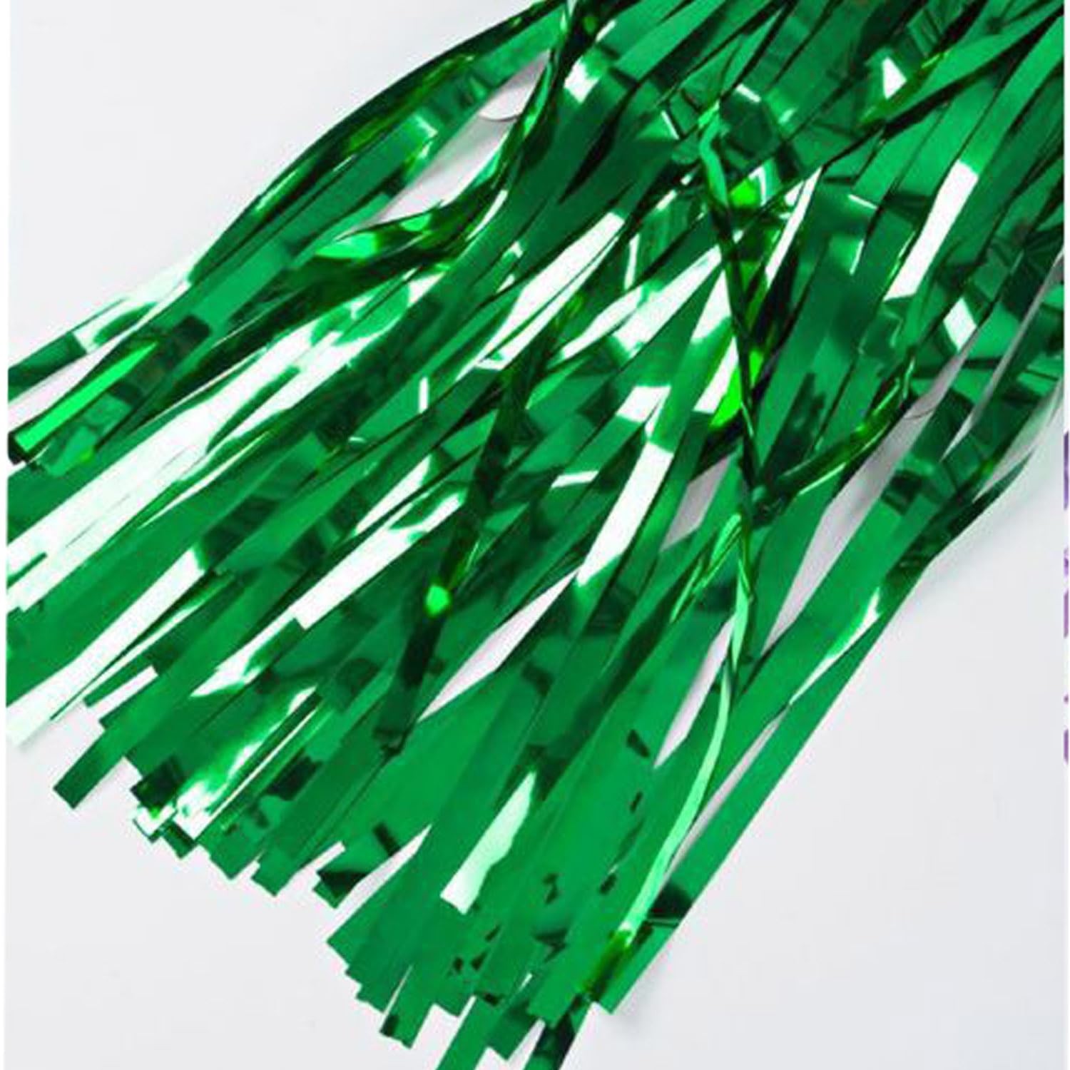 2 PCS 3.28×6.56ft Green Foil Fringe Curtain Tinsel Backdrop for Party