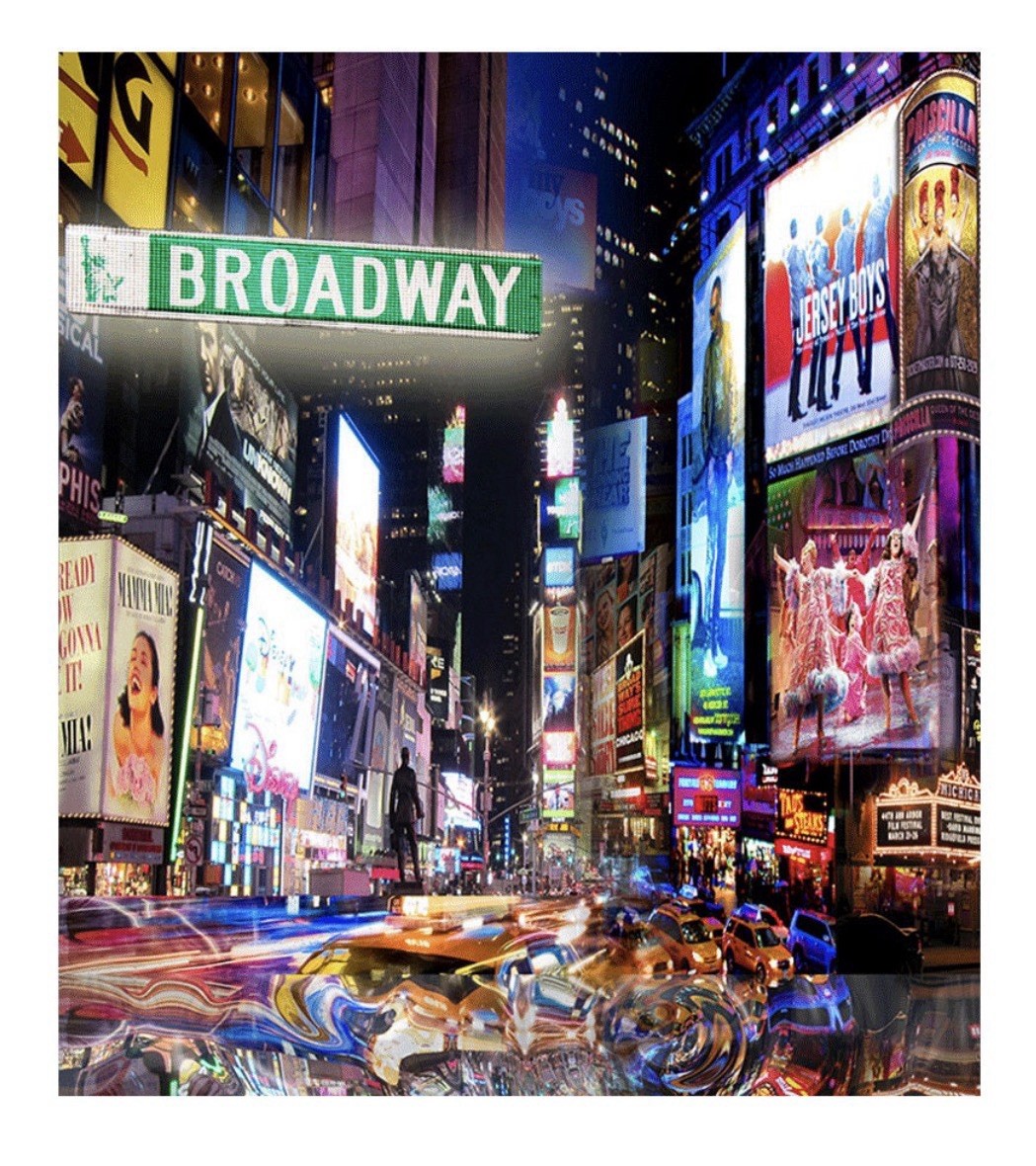 5.5 X6.5 Broadway Themed Fabric Photo Backdrop
