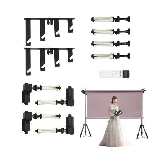 4 Roller Electric Photography Background Mechanism Wall Ceiling Mount w/Remote