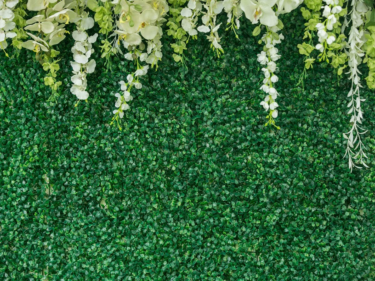 8×6 Ft Greenery Backdrop Flowers Green Leaf Yellow Bridal Shower Wedding Decor