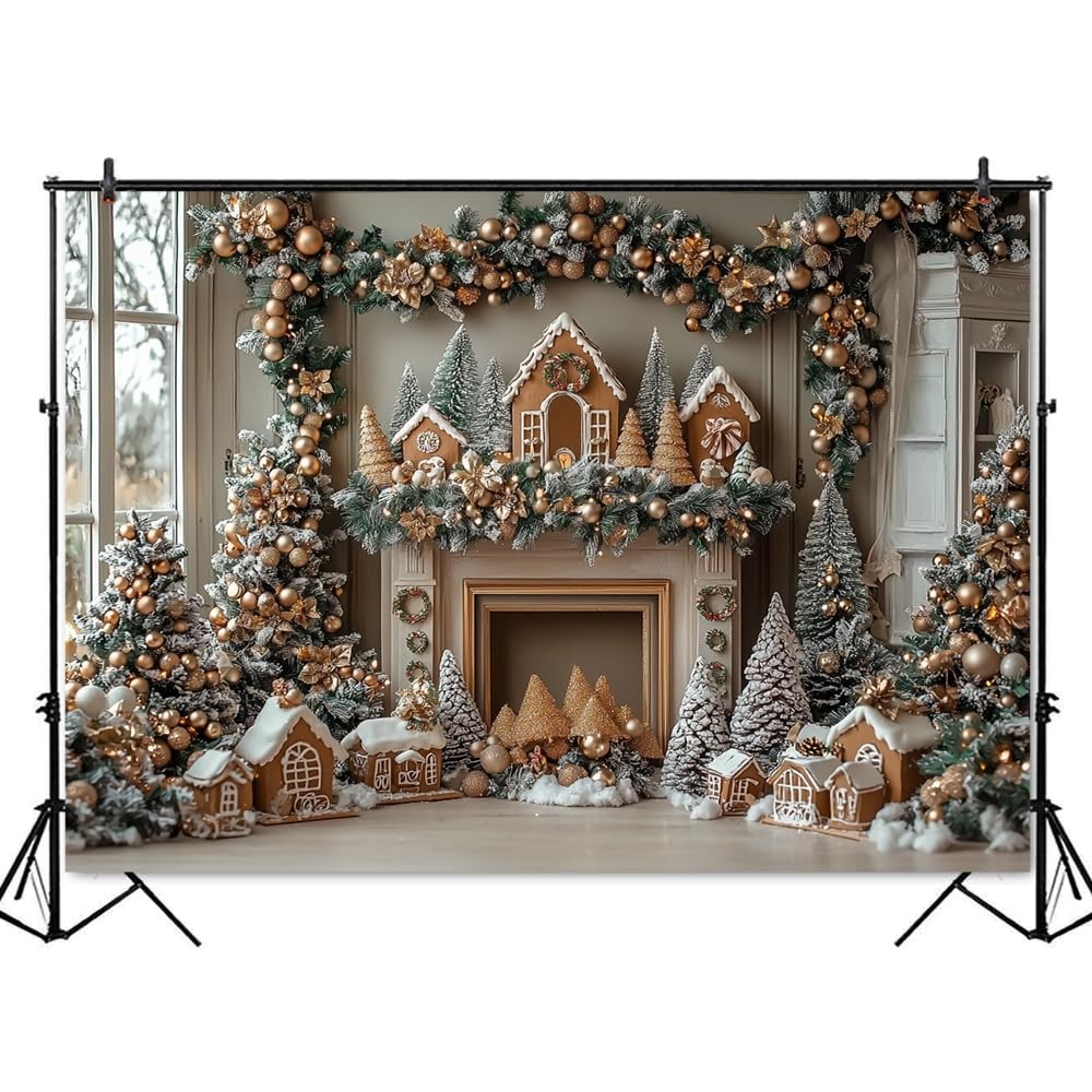 Christmas Tree Gifts Backdrop 8x6ft Xmas Holiday Party Photo Backgrounds