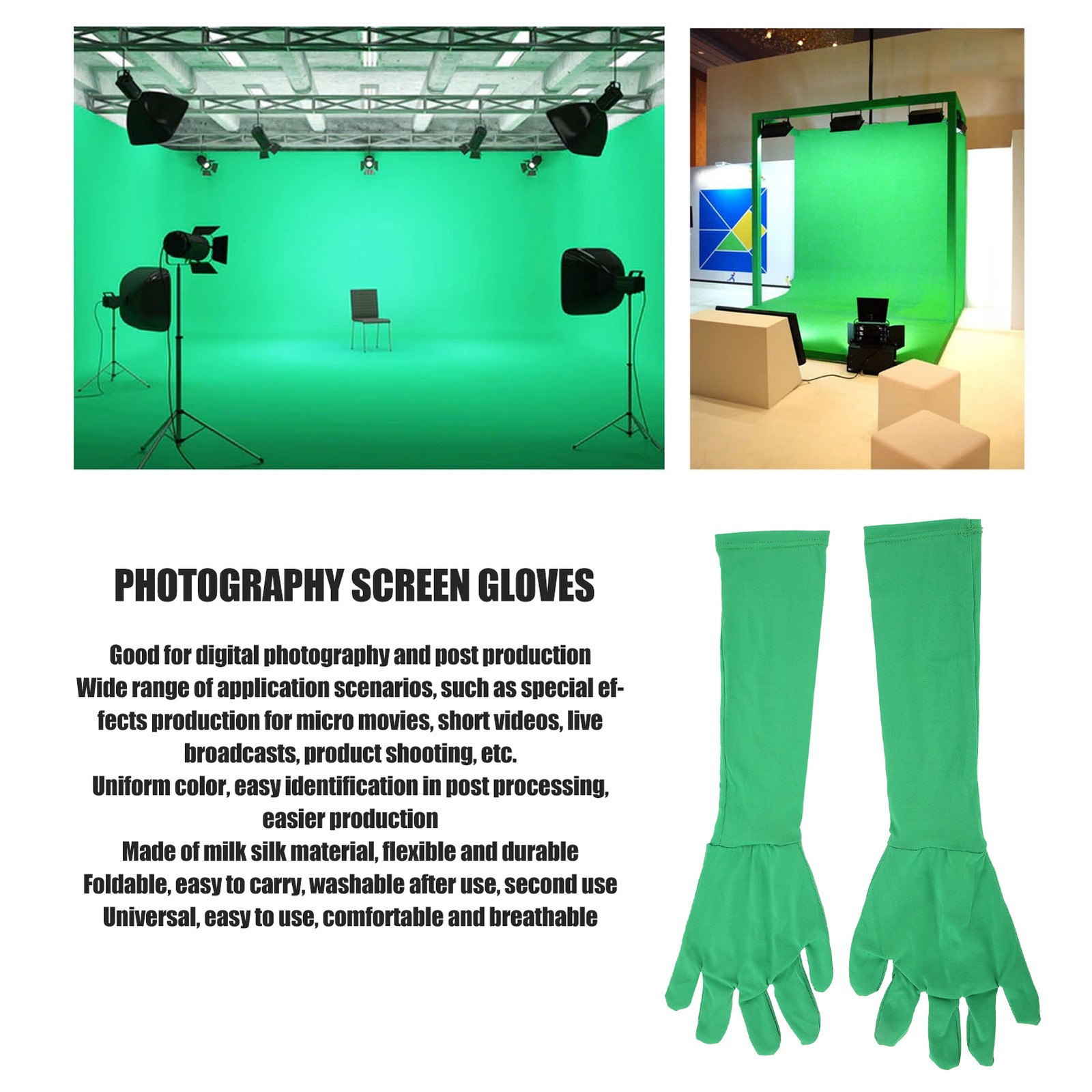 2Pcs Universal Chromakey Green Screen Invisibility Effect Background