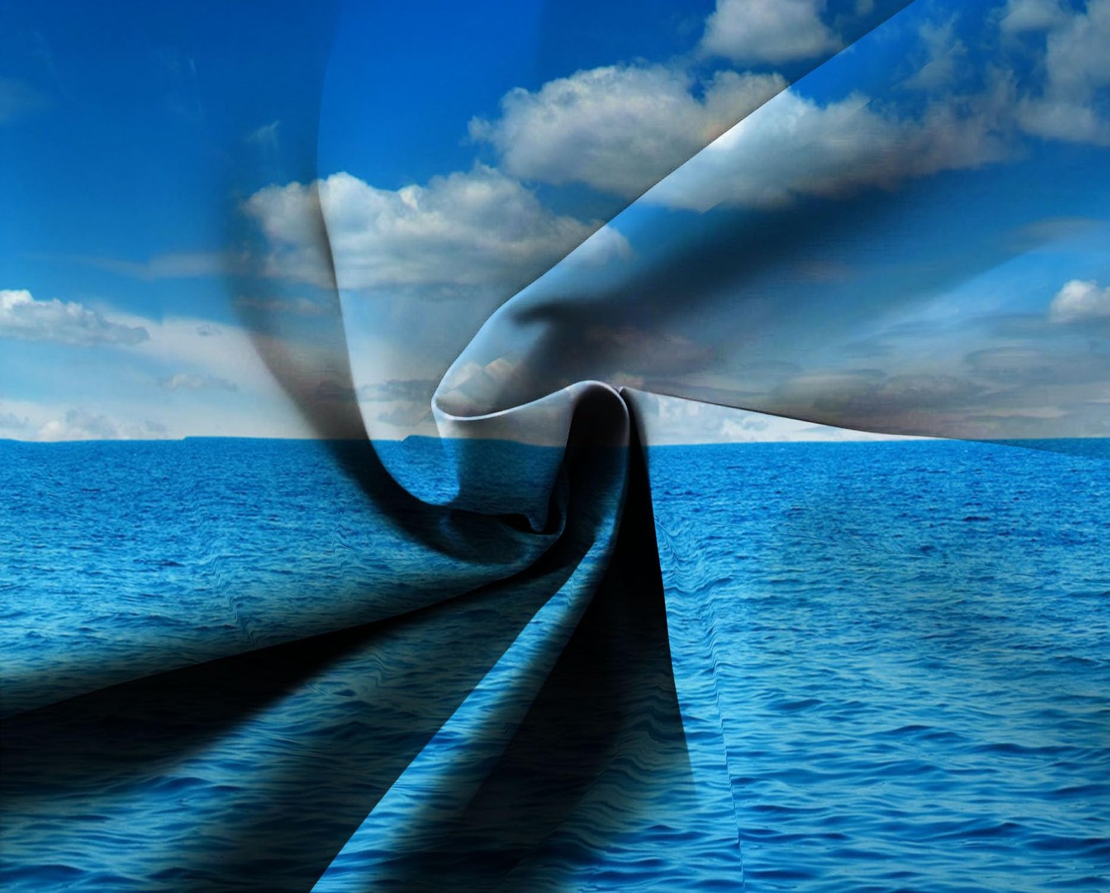 7x5ft Fabric Ocean Sky Backdrop Summer Sea Waves Photography Background