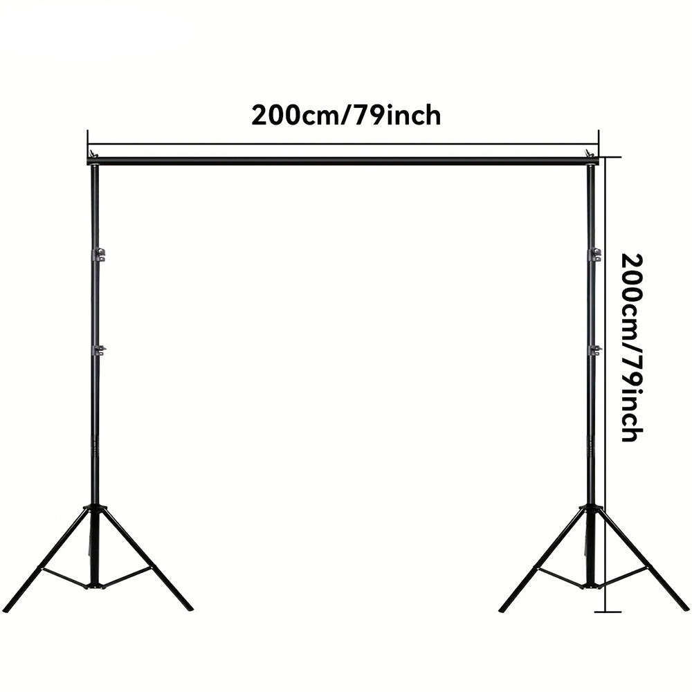 Photo Studio Backdrop Support System Adjustable Background Stand 6.56ft × 6.56ft
