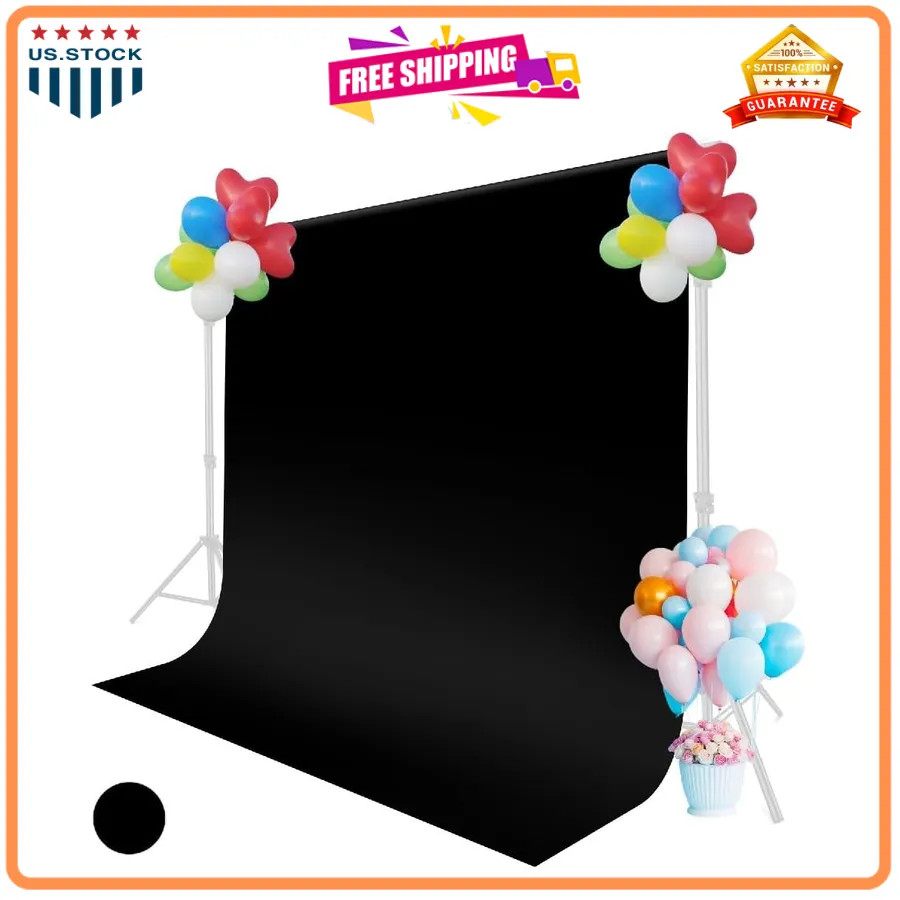 10×20 ft Black Backdrop Photography Curtain Professional Studio Photo Background