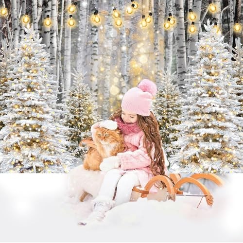 Snowflake Backdrop – Winter Forest – Snowflake – 7x5ft