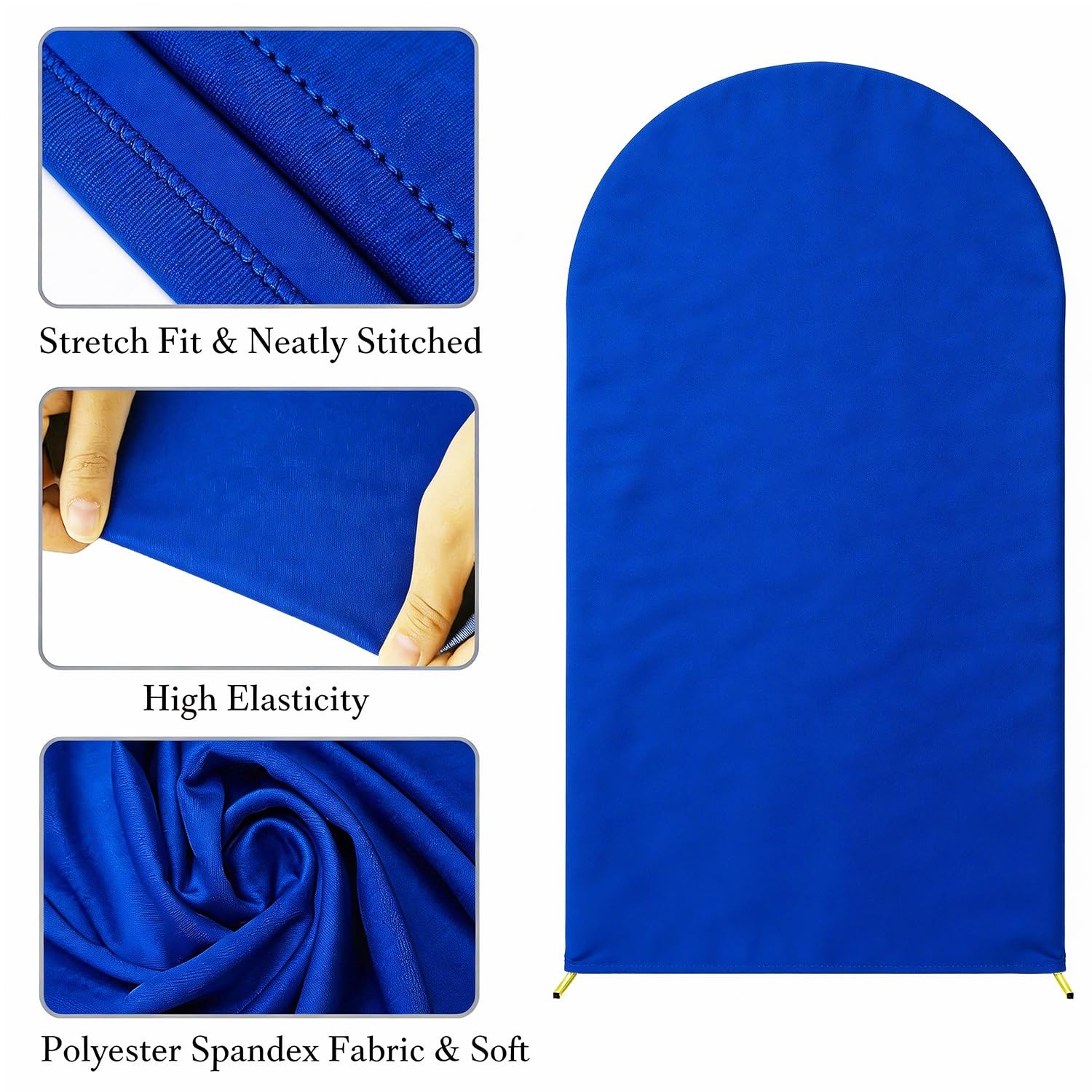 7.2 FT Royal Blue Arch Backdrop Cover Spandex Fitted Wedding Arch Stand Cover…