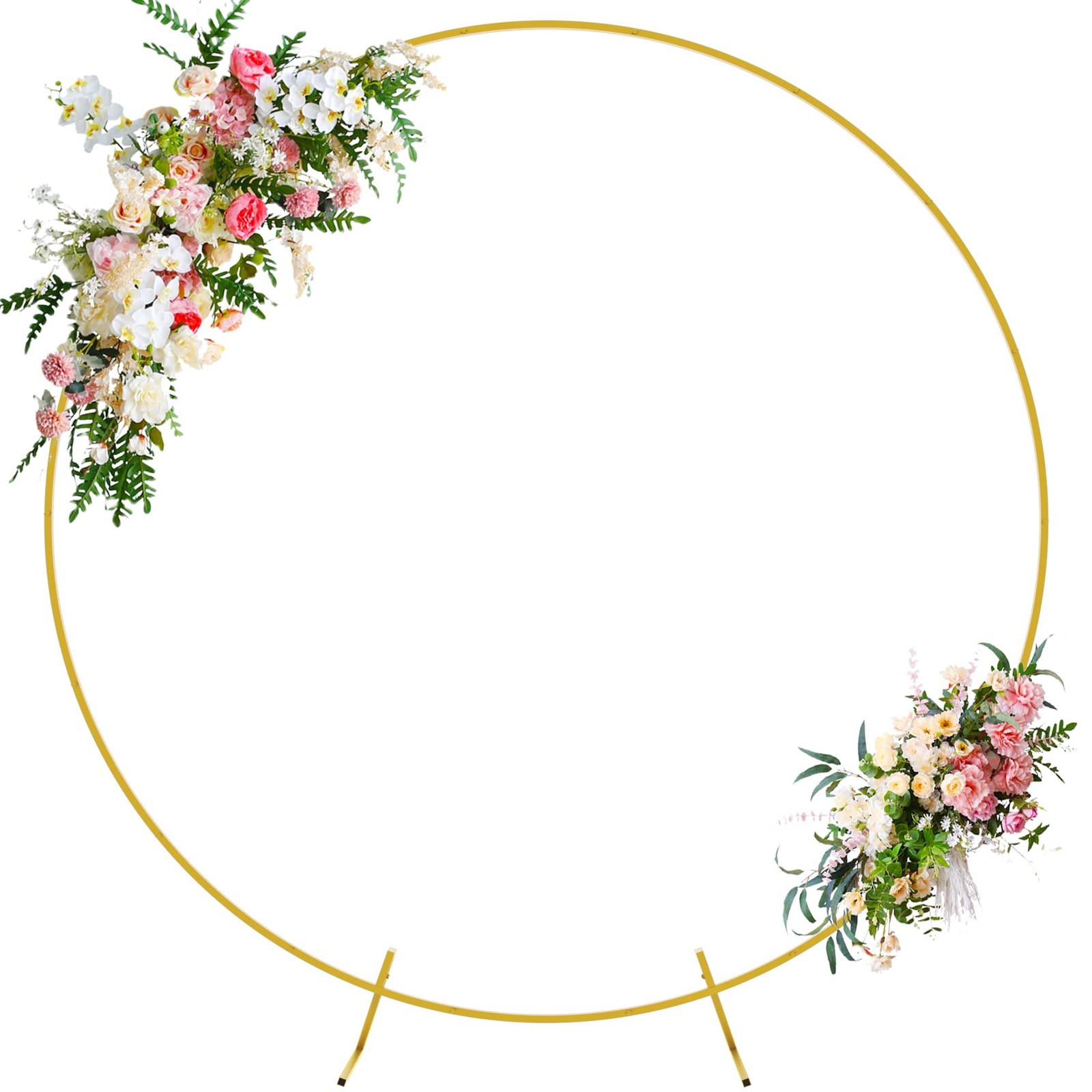 Round Backdrop Stand 7.2FT Circle Balloon Arch Frame Circle Backdrop Stand Go…