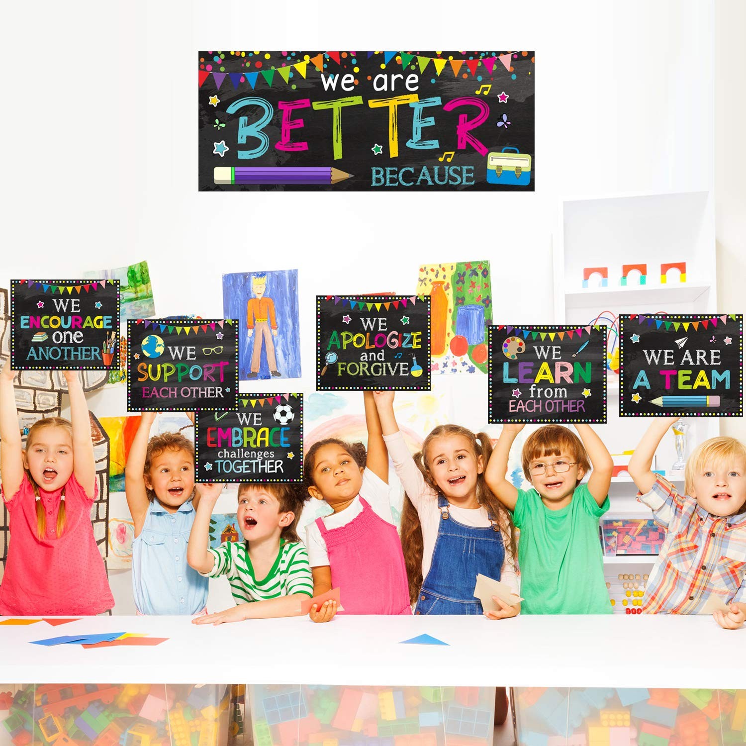 Classroom Decoration Motivational Bulletin Board Poster Back to School Banner…