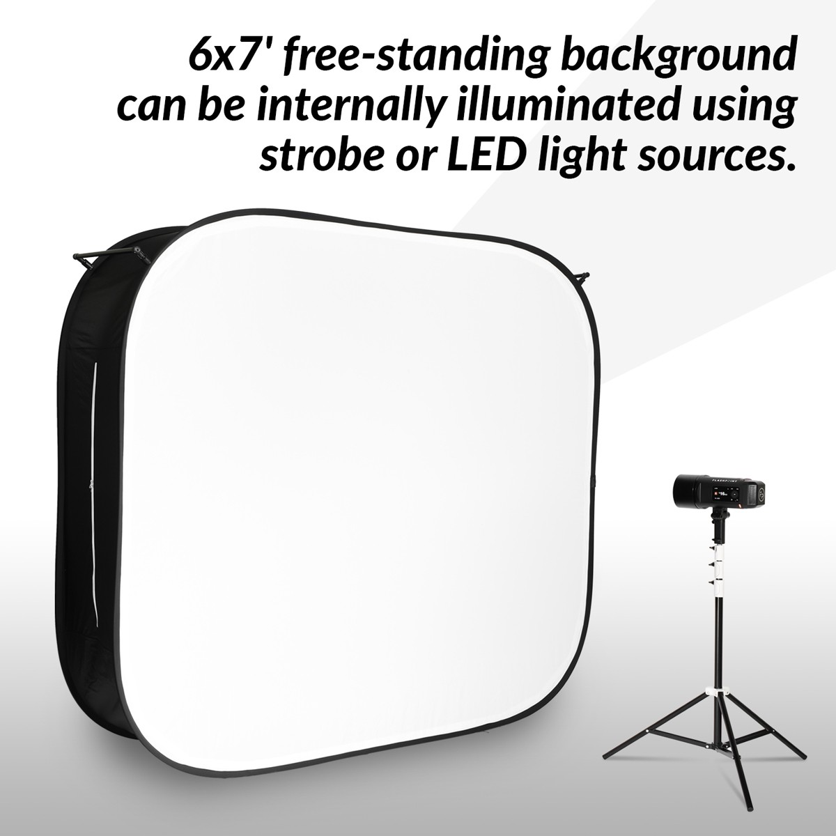 Glow 6×7′ HiGlow Illuminated White Background