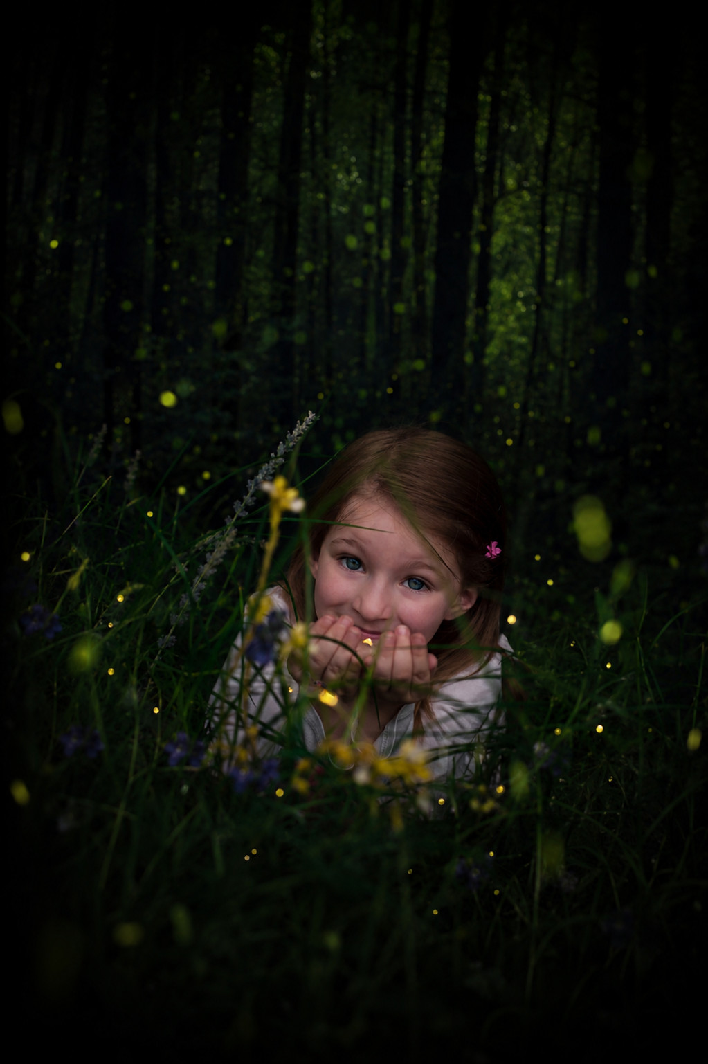 5×7′ Firefly Forest Photography Backdrop | Fairy Fantasy Photo Background
