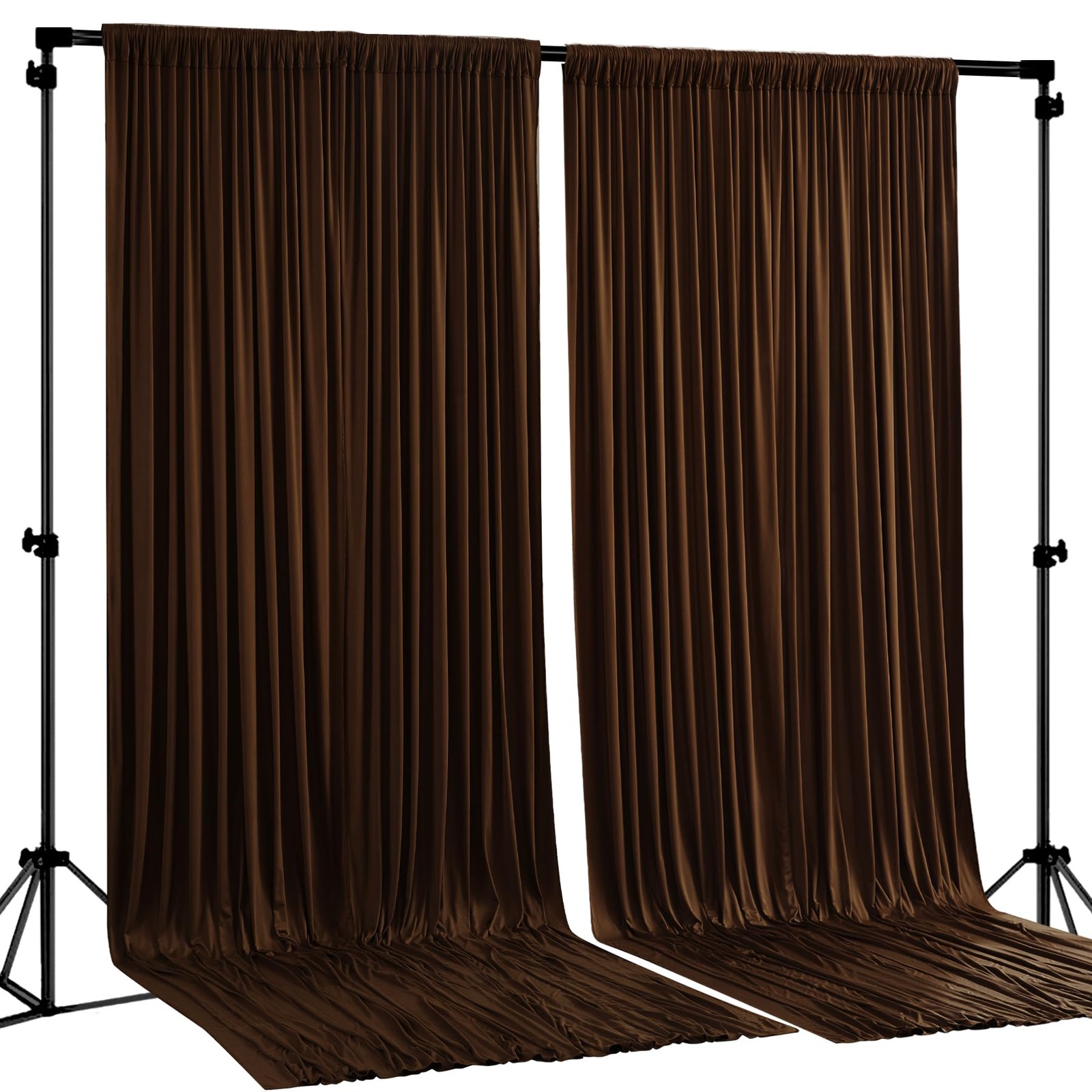 Dark Brown Backdrop Curtains Polyester Photography Drapes Wedding 8x10ft