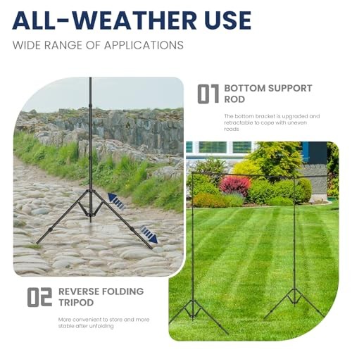 8.5 x 20ft (H x W) Adjustable Photo Backdrop Stand Kit, Large Photography