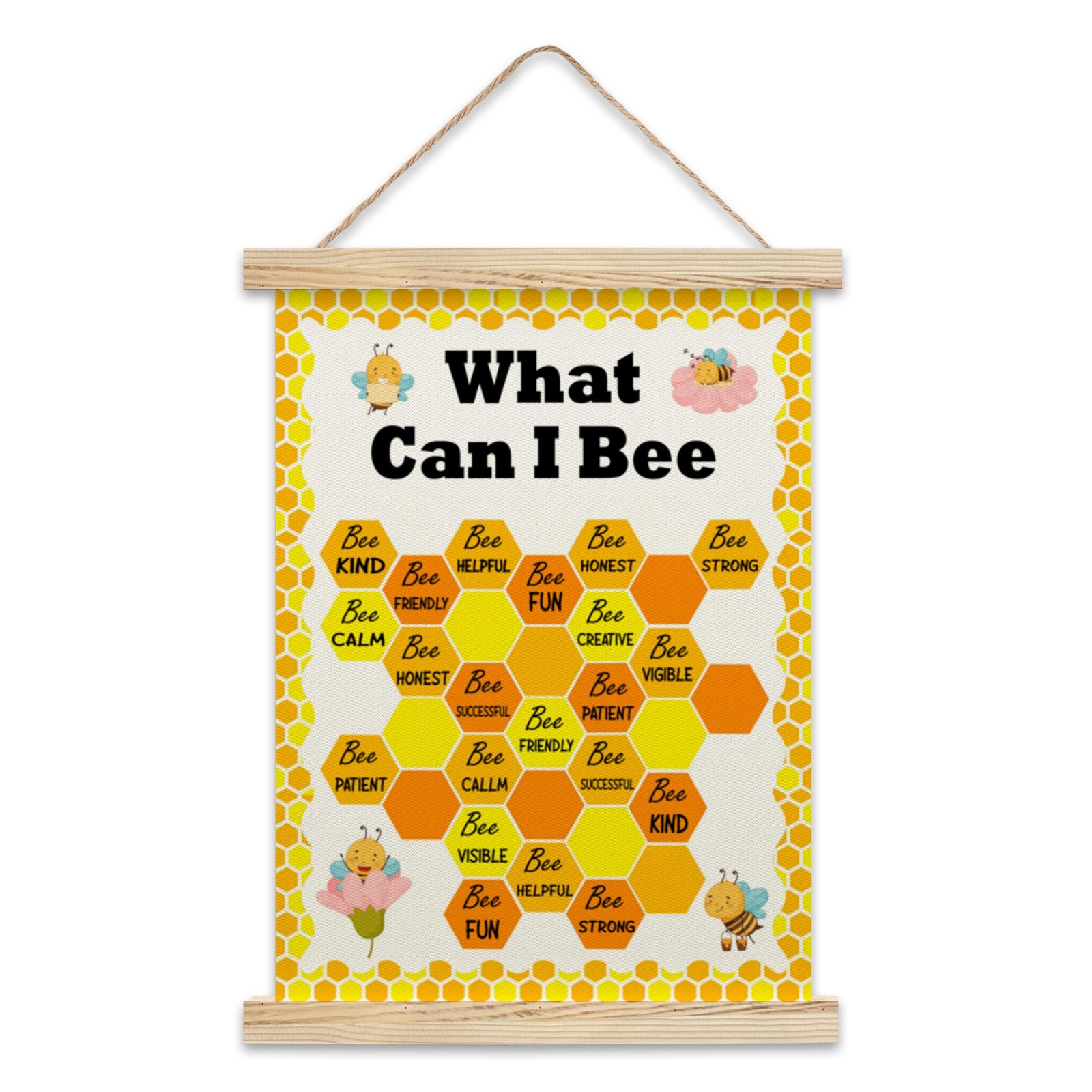 Honey Bee Classroom Posters Decor, What Can I Bee Hanging Canvas Flag Decor F…