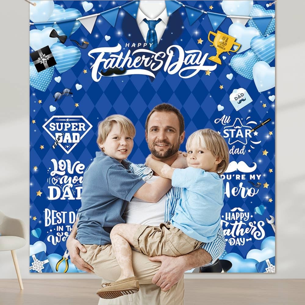 Happy Fathers Day Banner Large Decorations Backdrop Photography Photo