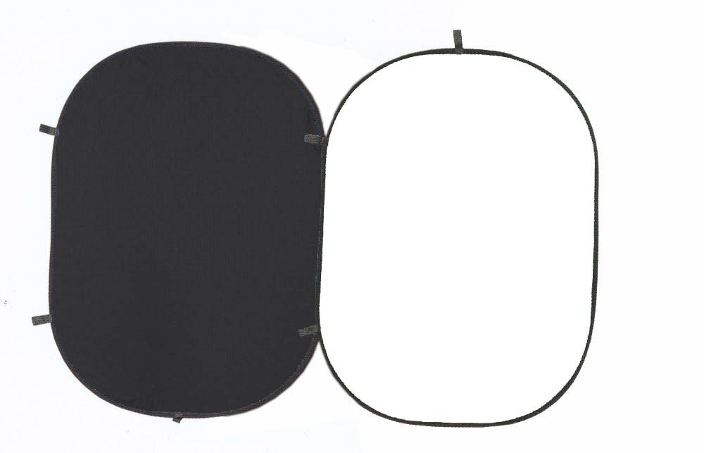 5′ x 7′ 150x200cm Collapsible Twist Flex Backdrop Panel Screen Black White