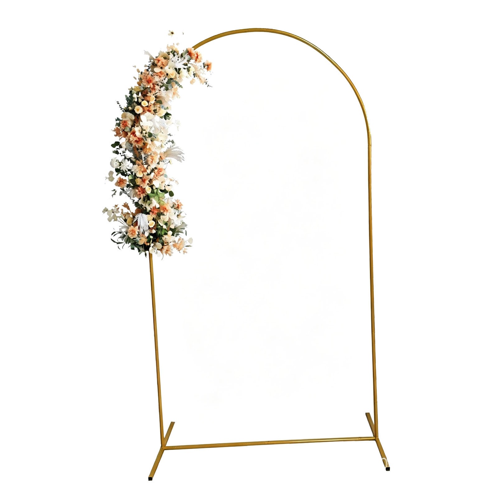 Gold Iron Arch Frame For Weddings & Parties Durable Metal Support (0.65*1.5m)