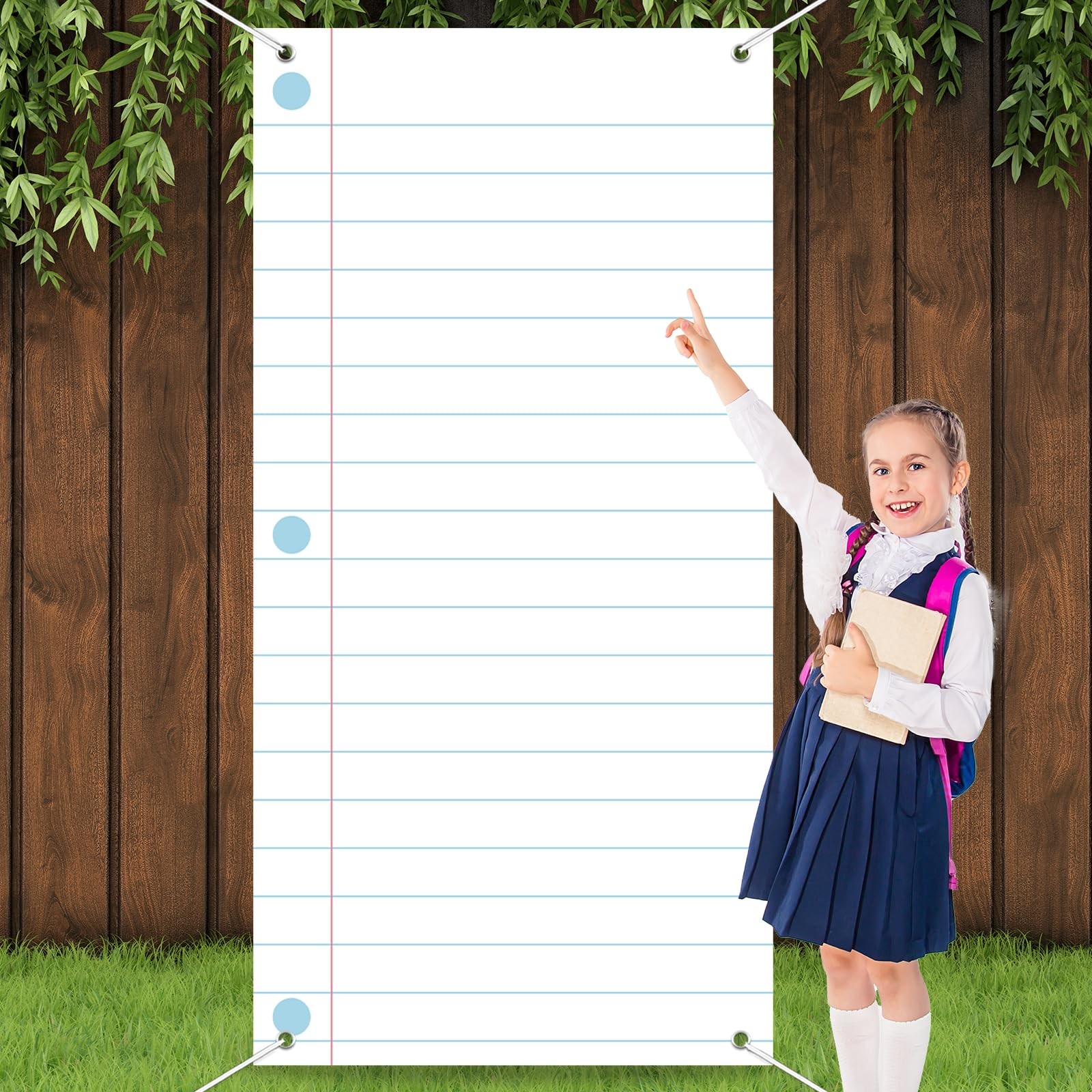 Back to School Door Cover Notebook Classroom Backdrop Decoration Lined Paper …