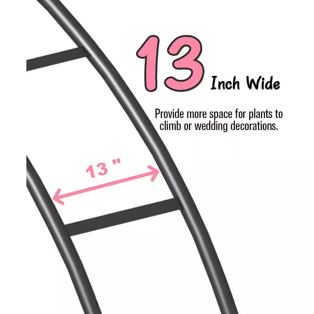 PALEO 92.4 In. X 84 In. Metal Arch Backdrop Stand, Wedding Metal Arch Frame for