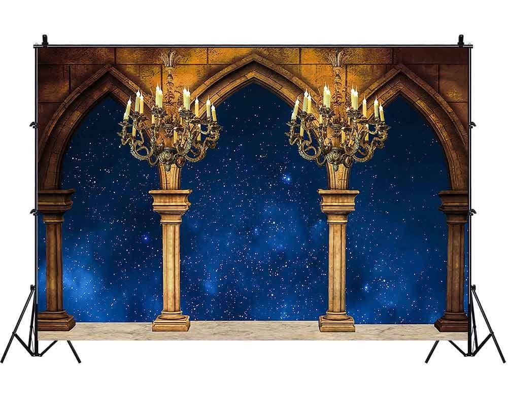 Medieval Palace Pillar Backdrop 9x6ft – Princess Theme Party Photography Decor
