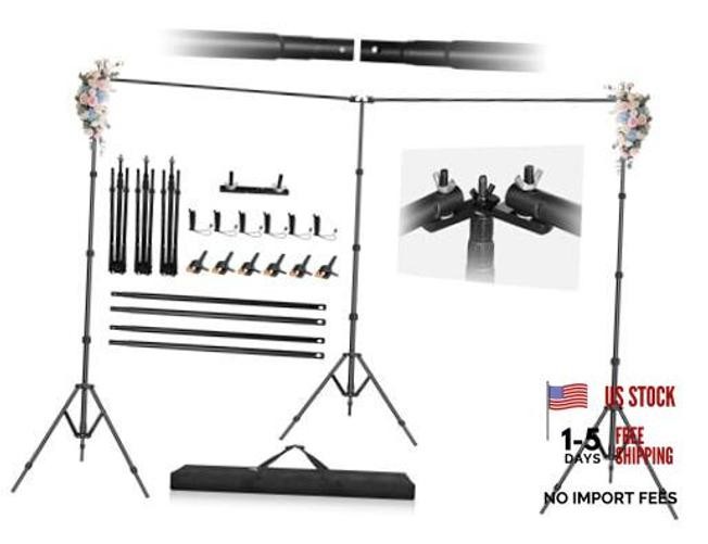 8.5 x 20ft (H x W) Adjustable Photo Backdrop Stand Kit, Large Photography