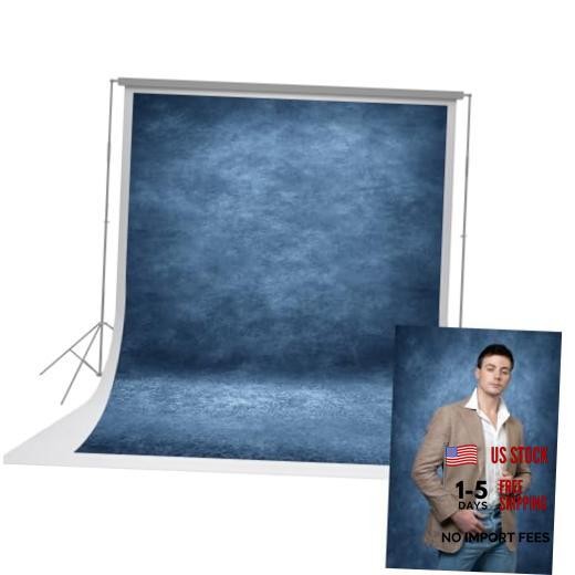 8×10ft Abstract Fabric Backdrop. School Headshot, Senior 8×10 ft Dark Blue