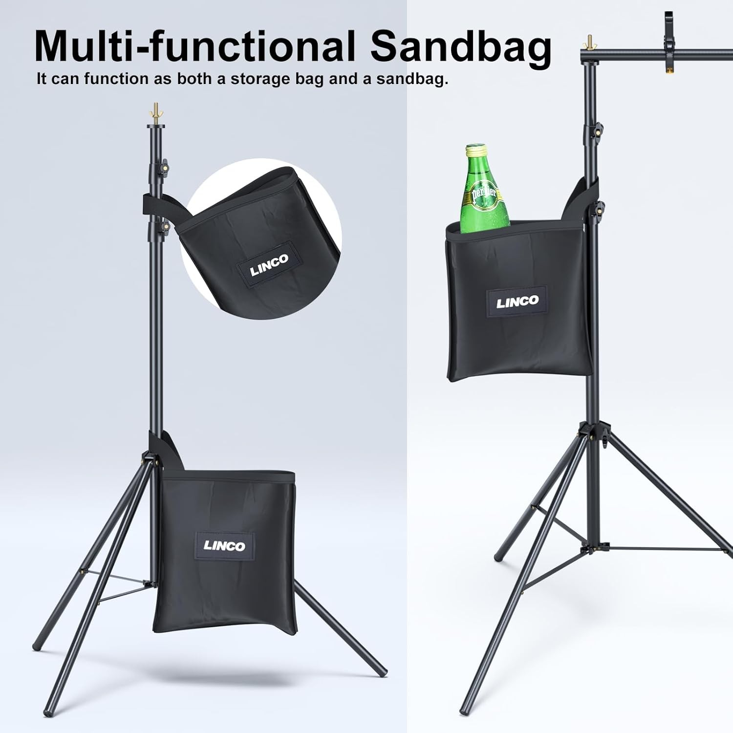 LINCO Lincostore Backdrop Stand for Parties Kit 10×7 ft Adjustable Back Drop Pho