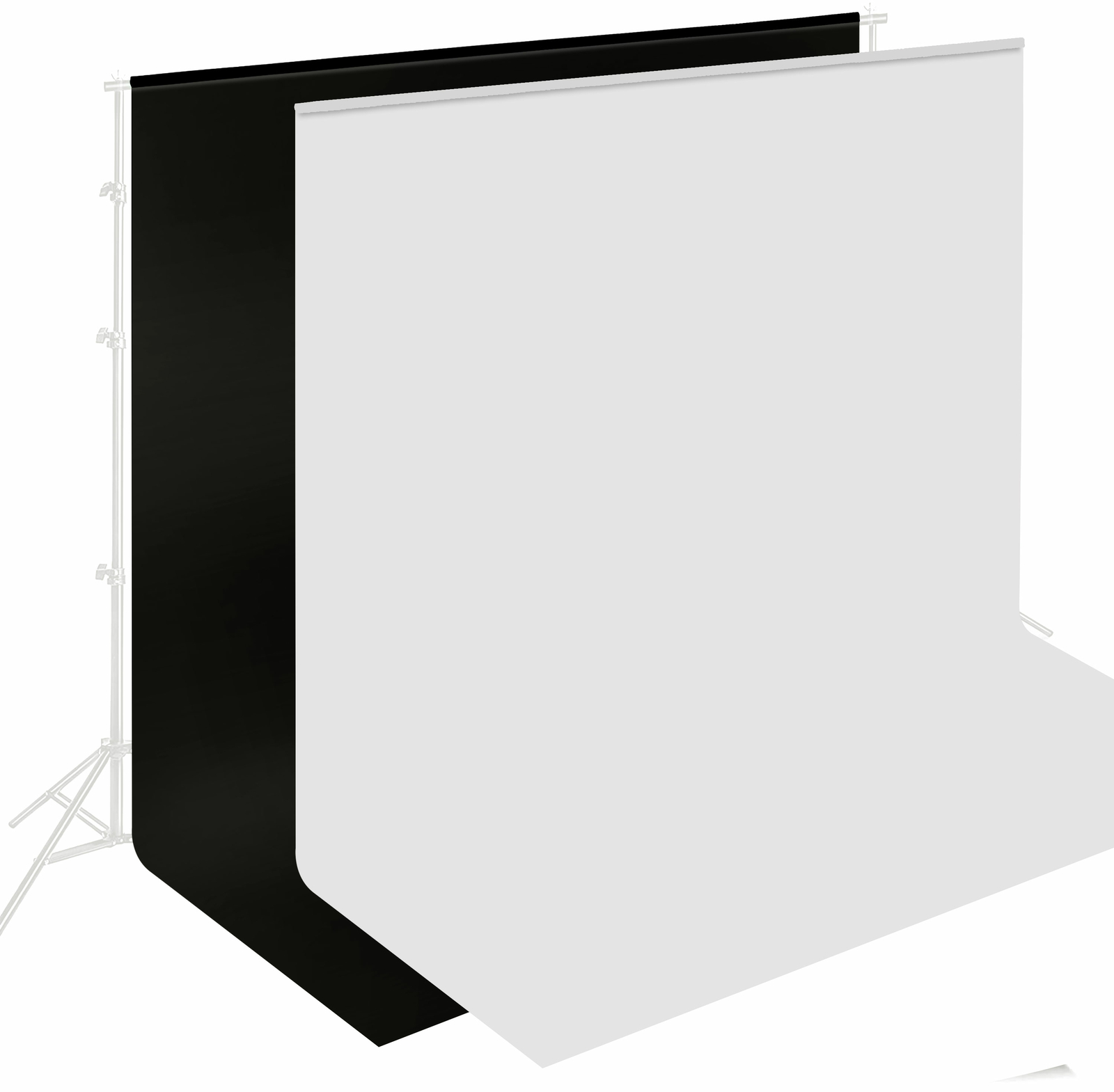 6.56x10ft Black & White 2in1 Backdrop Background for Photo Studio Screen Muslin