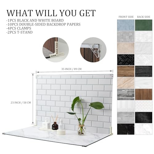 Photo Backdrop Board, 10Pcs 20Patterns Product Multipattern – XL Size (23x35in)
