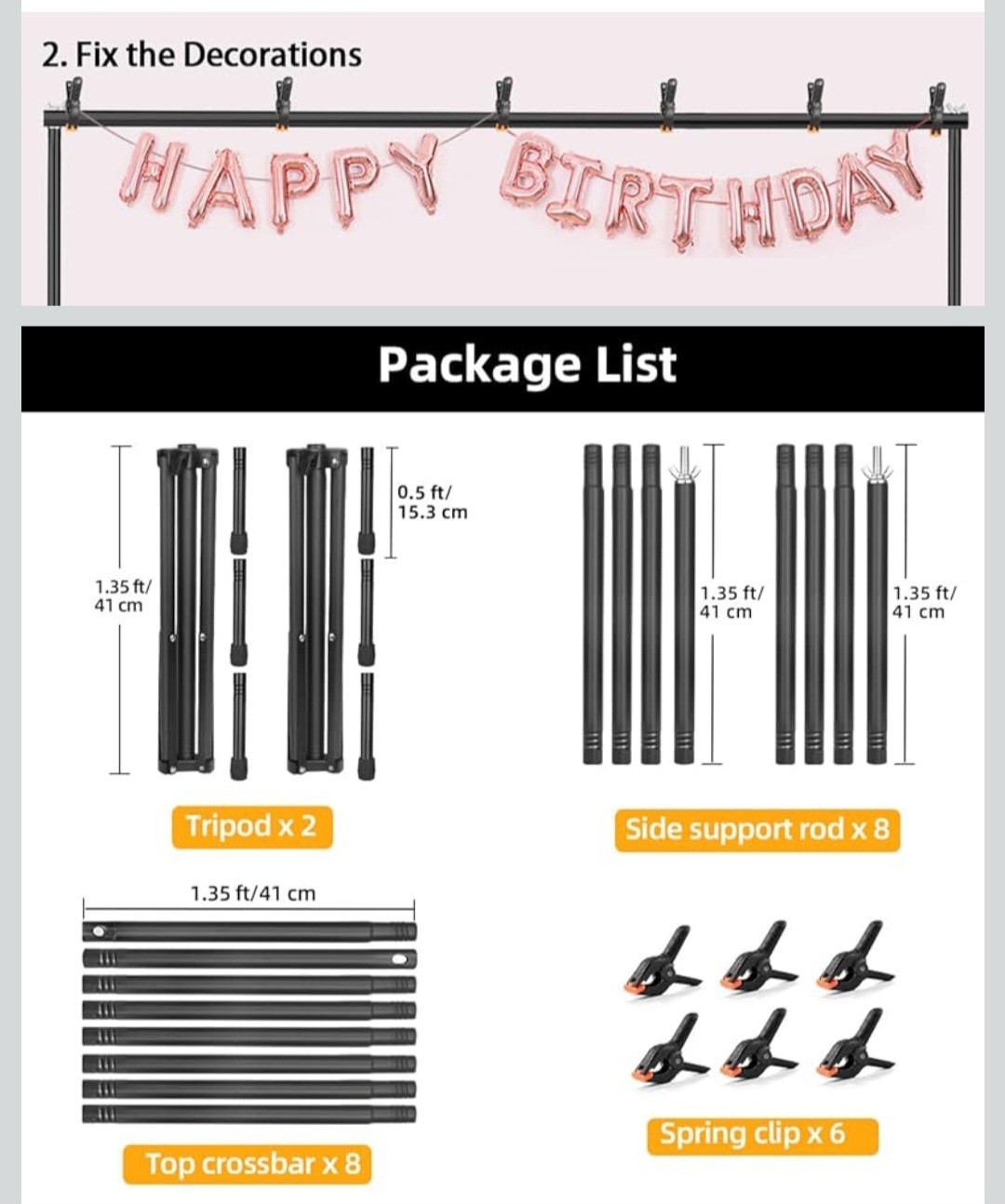Emart Photo Backdrop Stand Kit