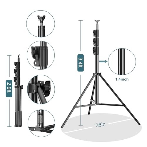 Photo Video Studio 10 x 10Ft Heavy Duty Adjustable Backdrop Stand,Background