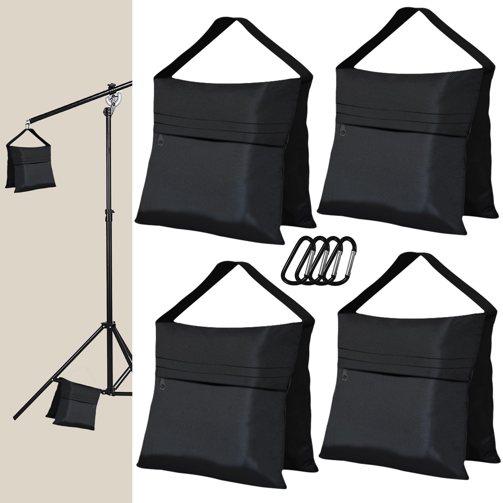 Black Tripod Weights Indoor Outdoor Sand Bags For Canopy Tent Gazebo Shelter 4pc