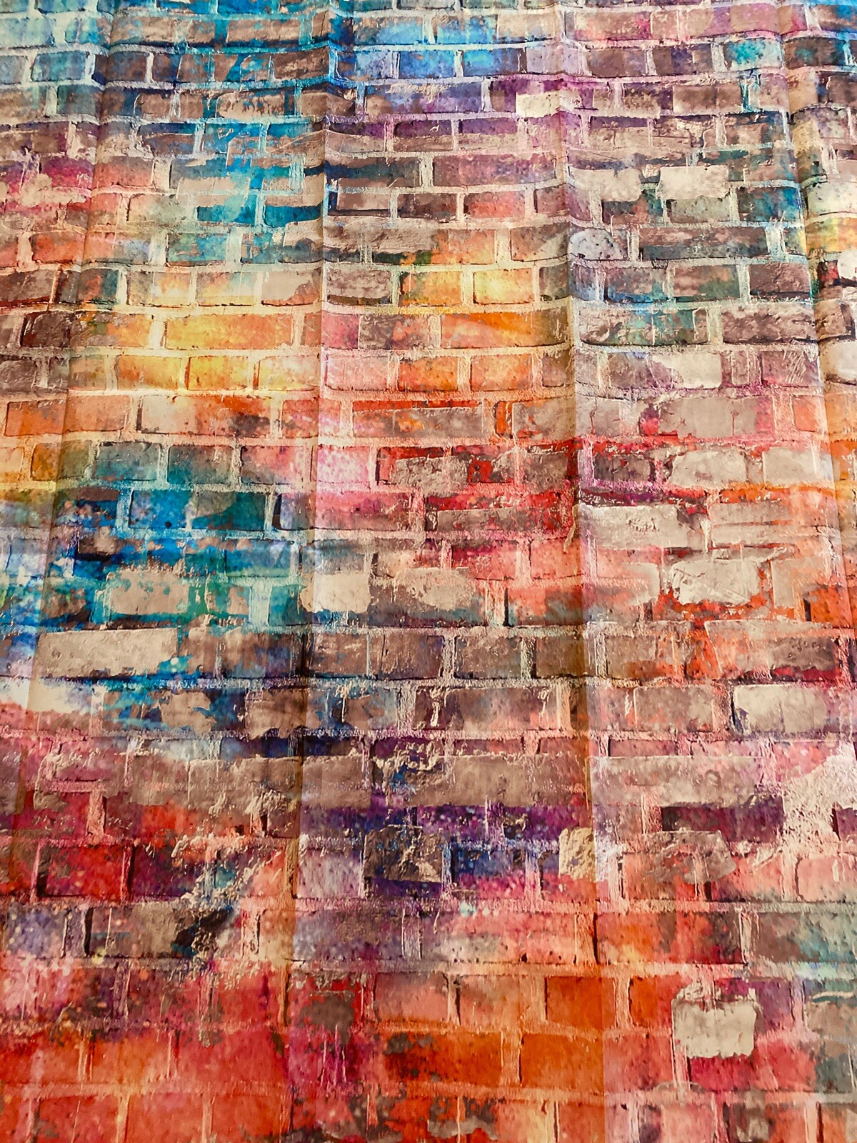 Colorful Painted Brick Wall Photography Background 7×5 Feet Studio Backdrop Prop