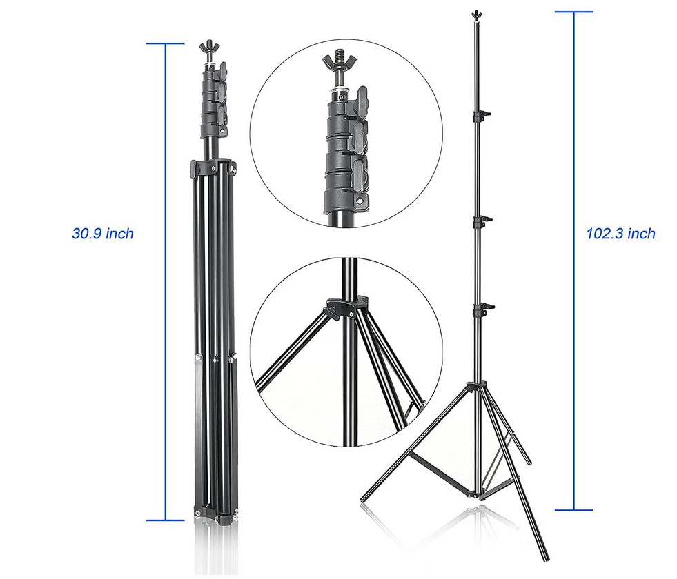 Photography Backdrop Support System 10ft x 8.5ft Adjustable Photo Background Kit
