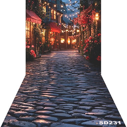 10’x20’CP Romanic Street Light Scene Microfiber Fabric background backdrop SD231