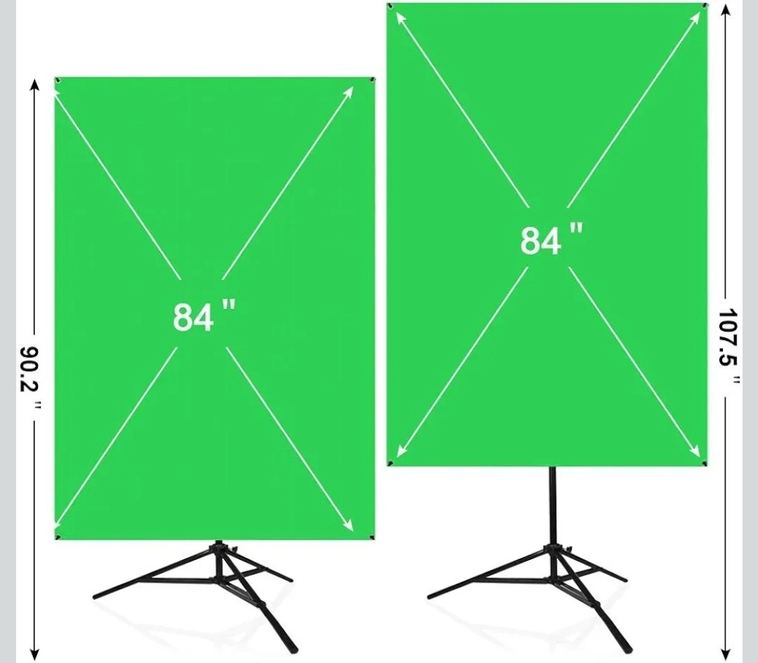 Green Screen Backdrop 84″ Portable Photography Video Background Stand Kit