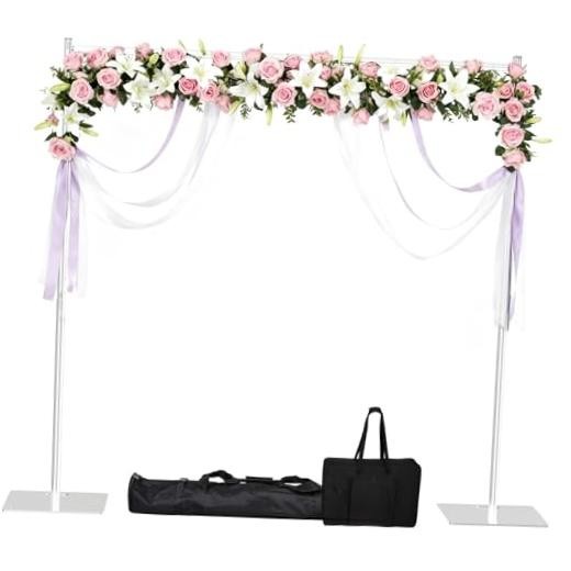 10×10 ft Pipe and Drape Backdrop Stand Kit Heavy Duty 10 x 10 FT Silver