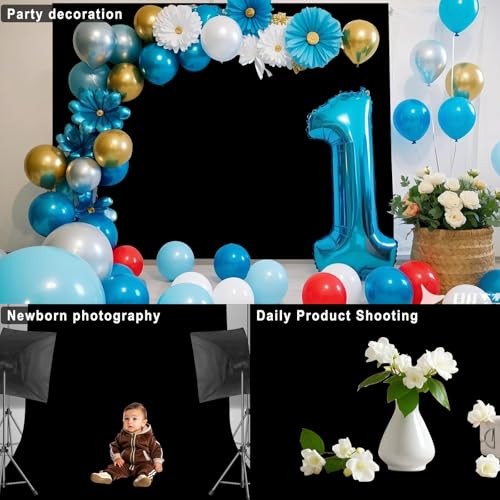 Photography Backdrop for Photoshoot, Fabric, 5×7 FT | Versatile 5X7 FT Black