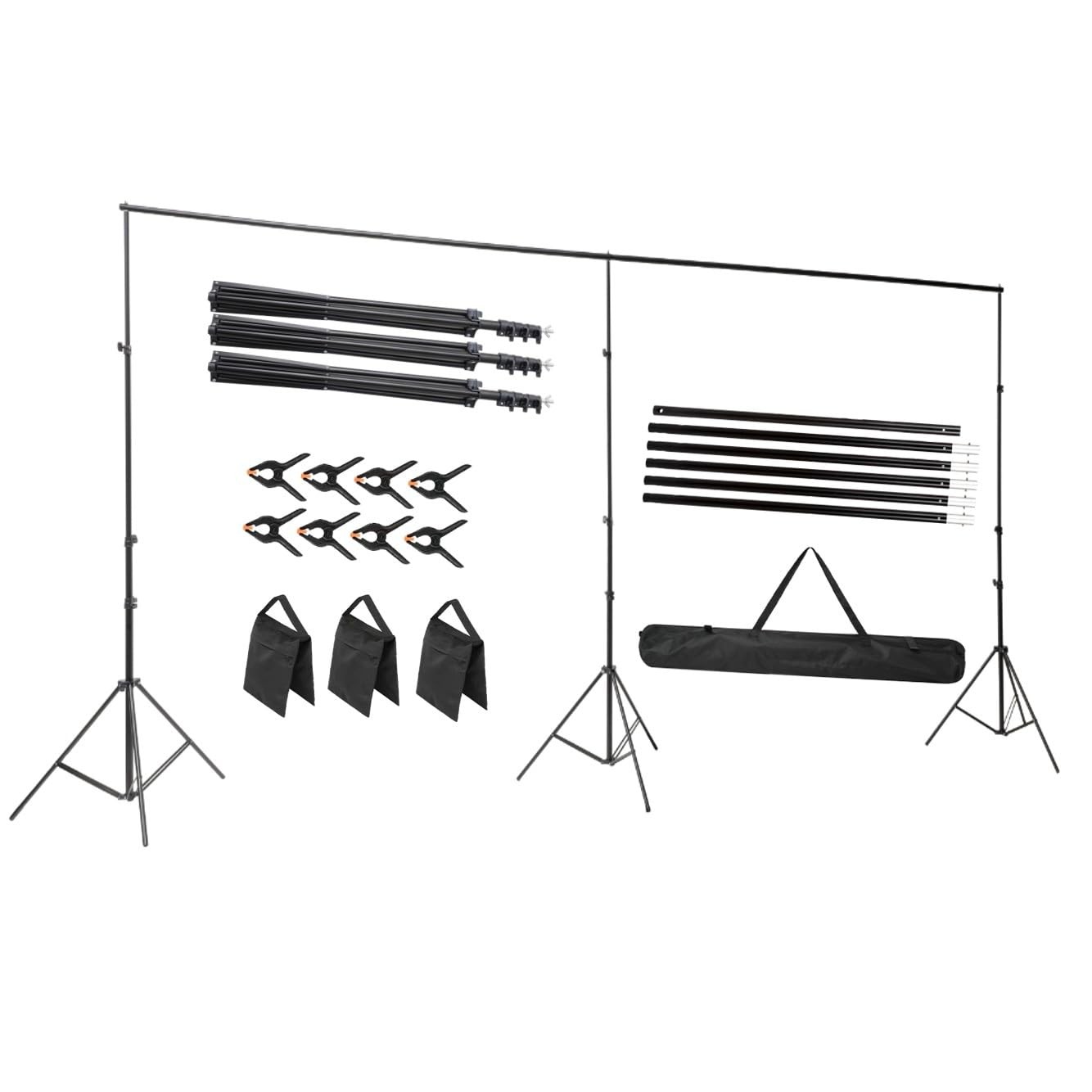 10×20 ft Back Drop Adjustable Stand, Photo Backdrop Stand Kit, Medium Duty
